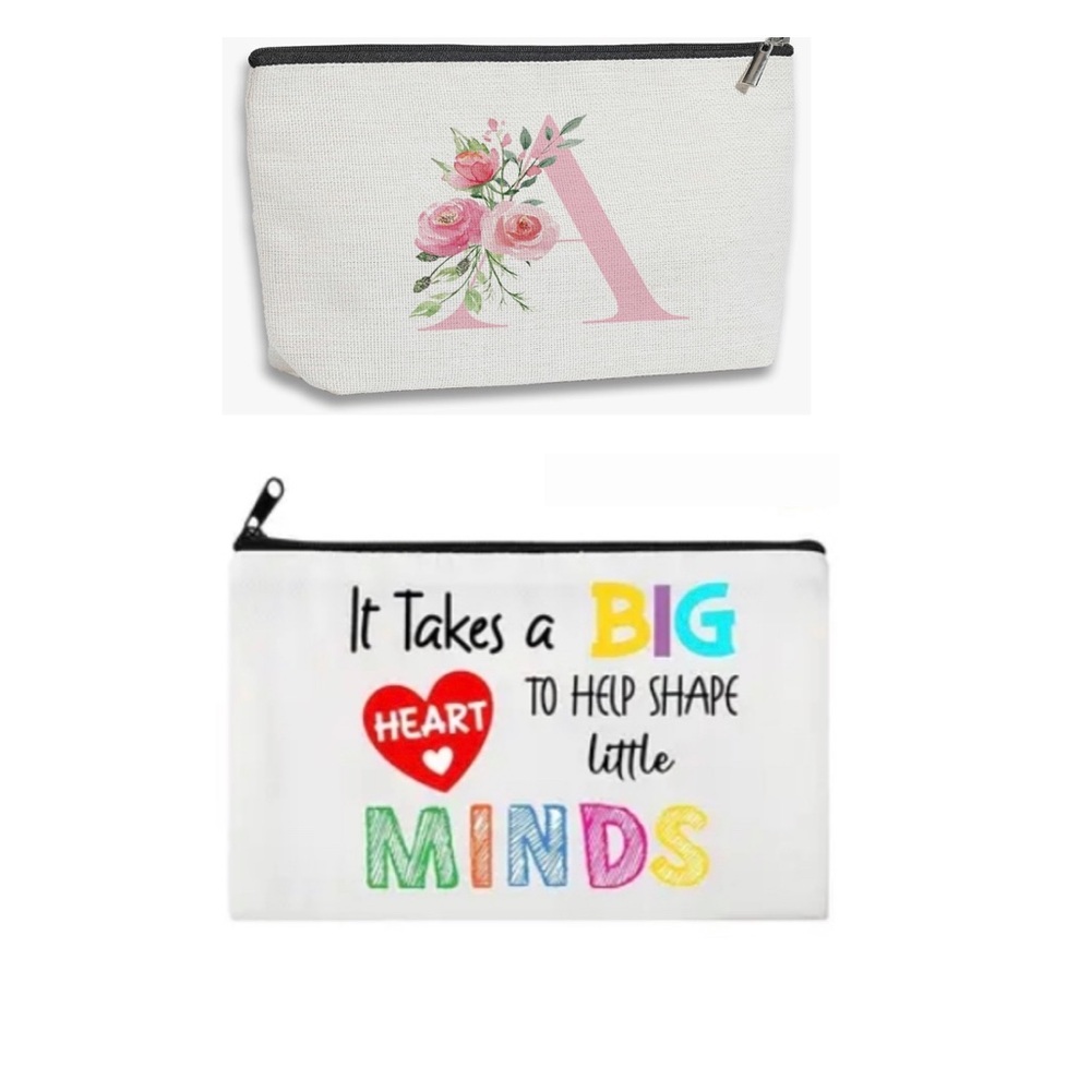 Makeup Bags, Personalized Gifts for Women, Bridesmaid Gifts, Birthday Gifts 2pk